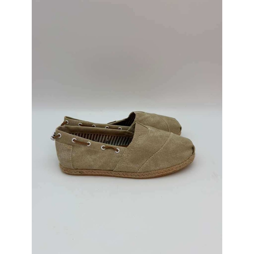 Slip-On Canvas Espadrille Shoes Lightweight Comfort Flat Women - Beige - Size 8 - Picture 4 of 8